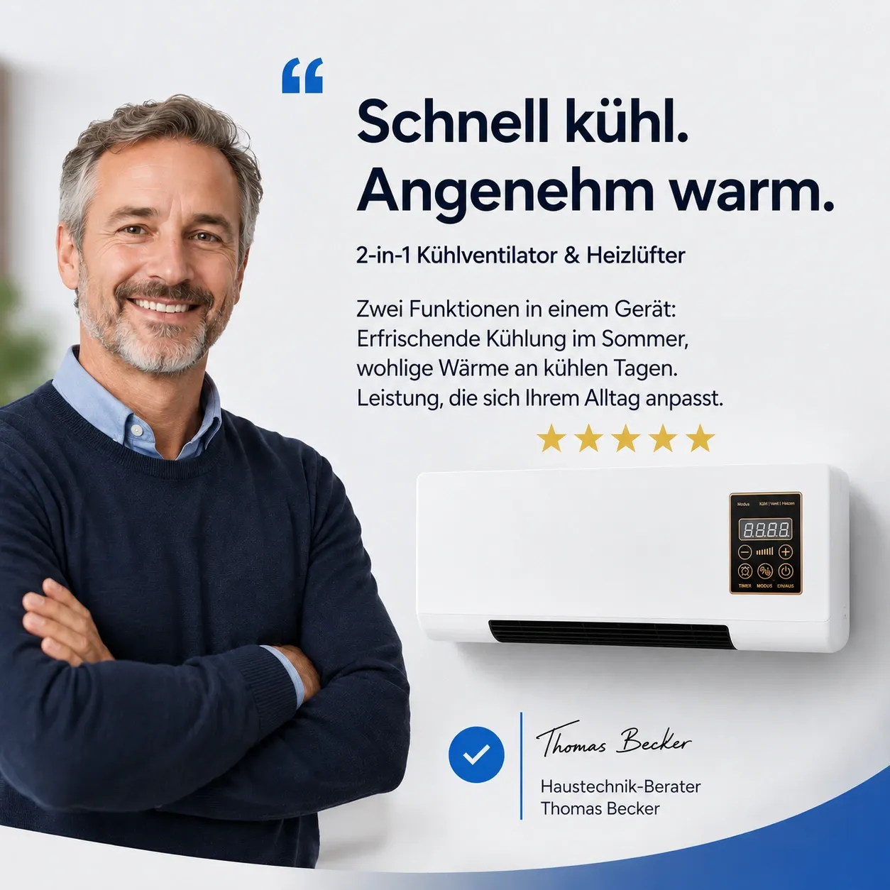 Vital Pro Breeze zum Kühlen und Wärmen für Zuhause und Familie